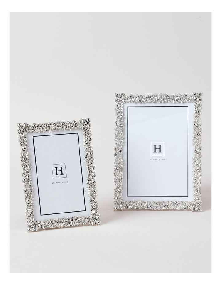 Bejewelled 13x18cm Photo Frame Silver