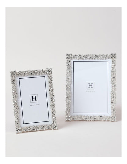 Bejewelled 13x18cm Photo Frame Silver