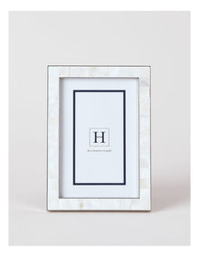 Mother of Pearl 10x15cm Shiny Metal Photo Frame Silver