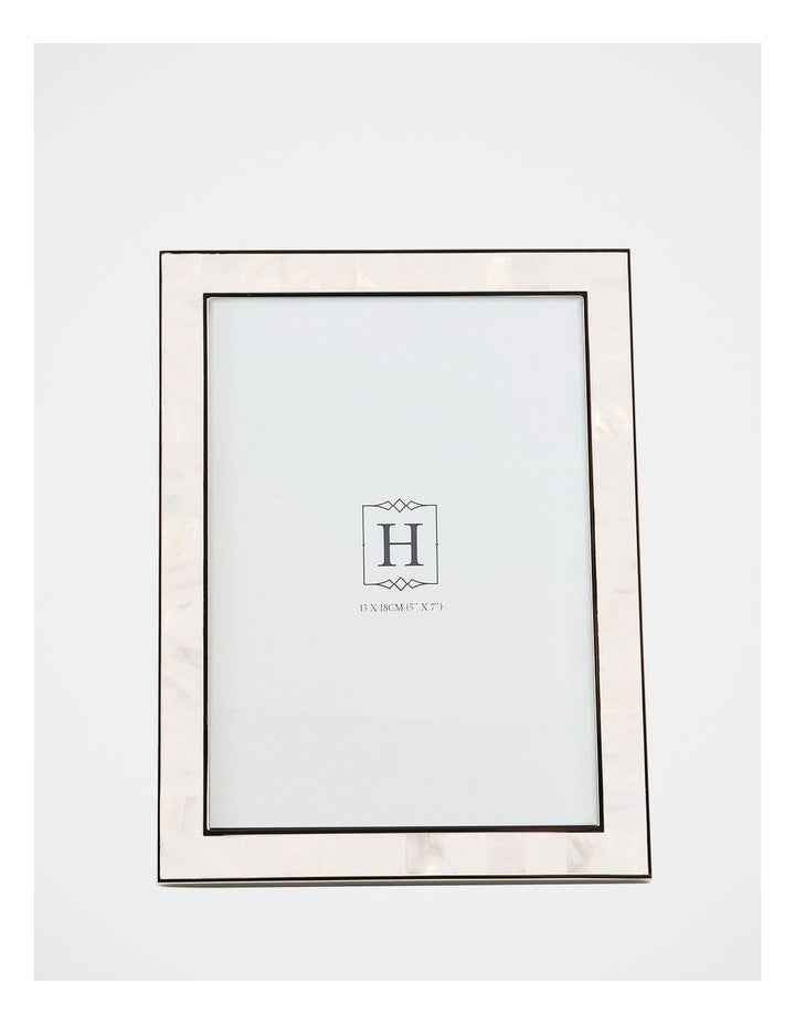 Mother of Pearl 13x18cm Shiny Metal Photo Frame Silver