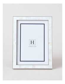 Mother of Pearl 13x18cm Shiny Metal Photo Frame Silver