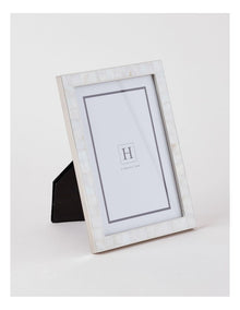 Mother of Pearl 13x18cm Shiny Metal Photo Frame Silver