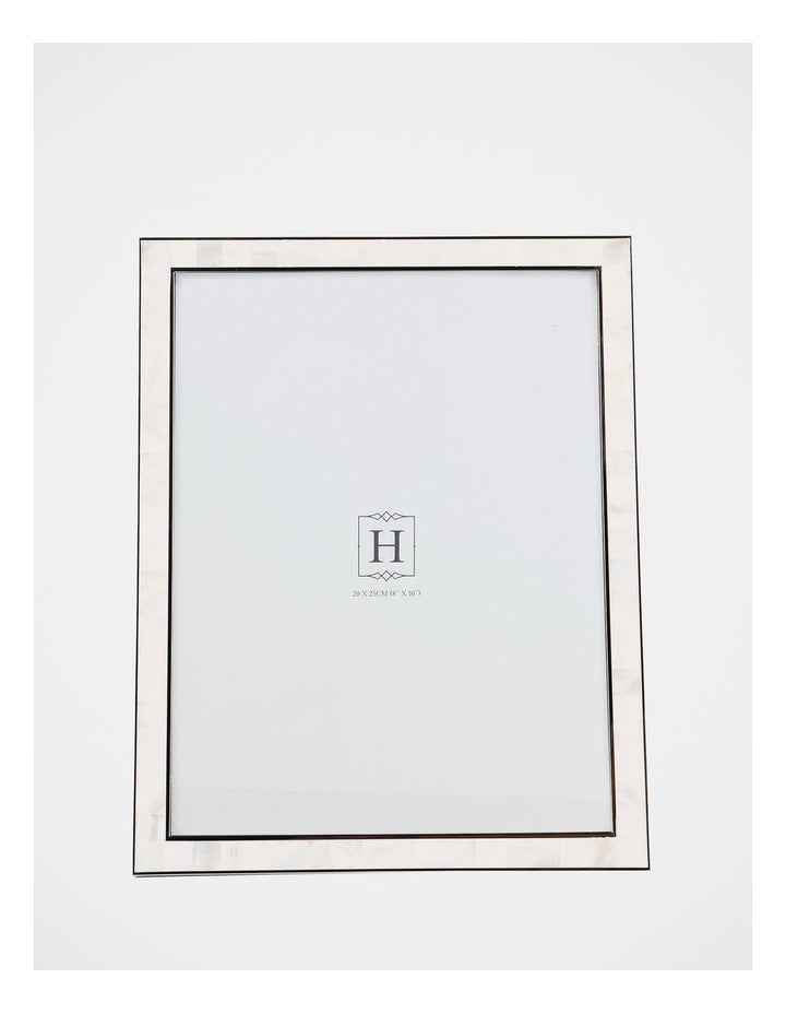 Mother of Pearl 20x25cm Shiny Metal Photo Frame Silver
