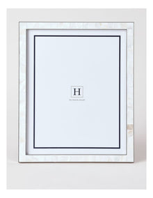 Mother of Pearl 20x25cm Shiny Metal Photo Frame Silver