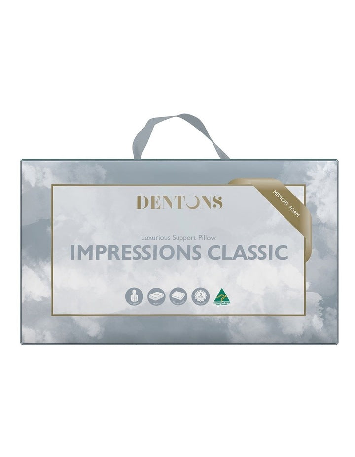 Impressions Classic Memory Foam Pillow in White