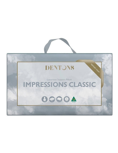 Impressions Classic Memory Foam Pillow in White