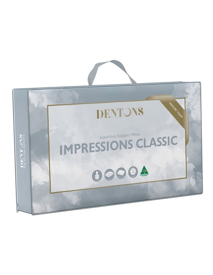 Impressions Classic Memory Foam Pillow in White