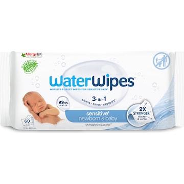 WaterWipes Baby & Newborn Sensitive Wipes 60 pack