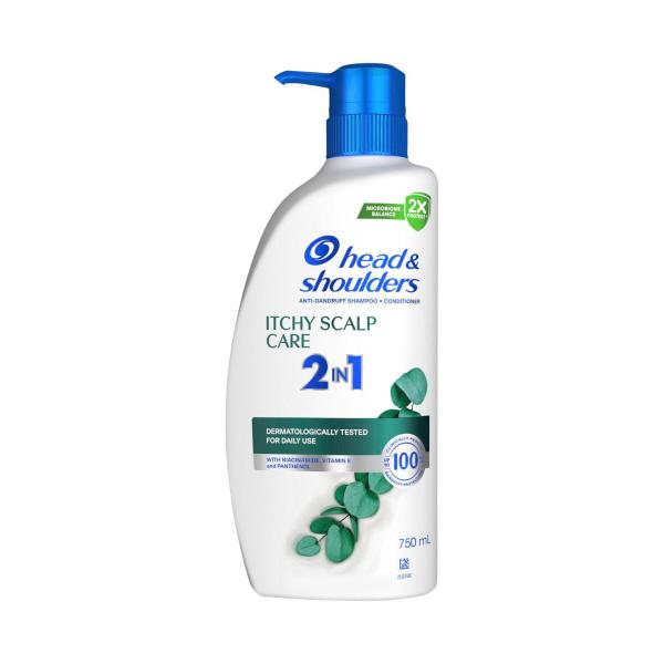 HEAD AND SHOULDERS ANTI-DANDRUFF SHAMPOO + CONDITIONER ITCHY SCALP CARE 750ML