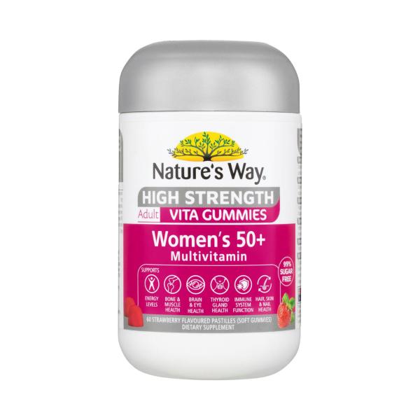 NATURE'S WAY HIGH STRENGTH GUMMIES WOMENS MULTI 50+ 60PK