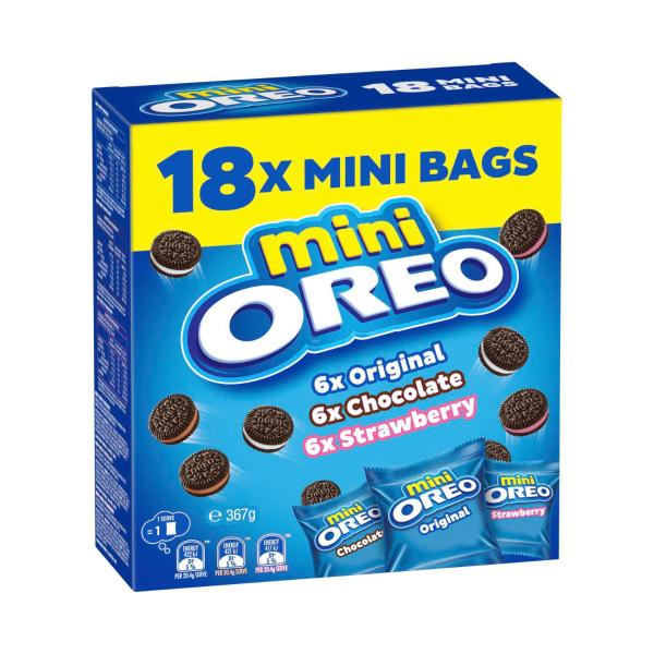OREO MULTIPACK COOKIES 18 PACK:MIXED:.:367 GRAM
