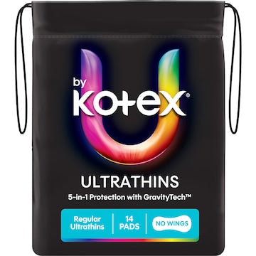 U by Kotex Ultrathin Pads Regular No Wings 14 pack