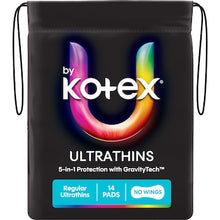 U by Kotex Ultrathin Pads Regular No Wings 14 pack