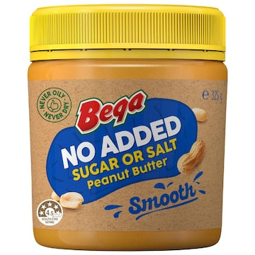 Bega Peanut Butter No Added Sugar Or Salt Smooth 325g