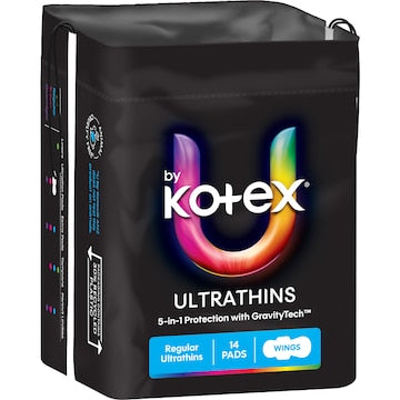U by Kotex Ultrathin Pads Regular With Wings 14 pack