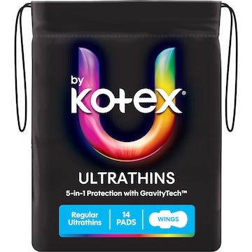 U by Kotex Ultrathin Pads Regular With Wings 14 pack