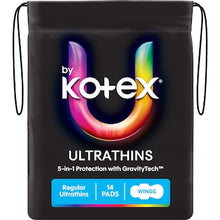 U by Kotex Ultrathin Pads Regular With Wings 14 pack