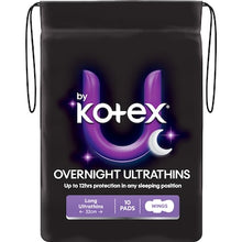 U by Kotex Ultrathin Overnight Pads With Wings 10 pack