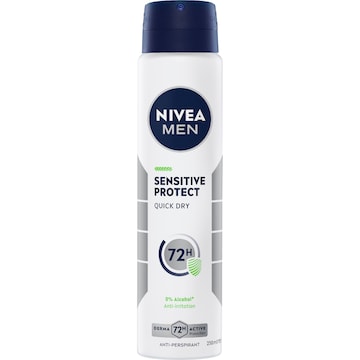 Nivea Men Sensitive Protect Aerosol 72hr Antiperspirant Deodorant 250mL