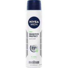 Nivea Men Sensitive Protect Aerosol 72hr Antiperspirant Deodorant 250mL