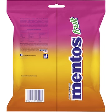Mentos Single Serve Chewy Fruit 405g