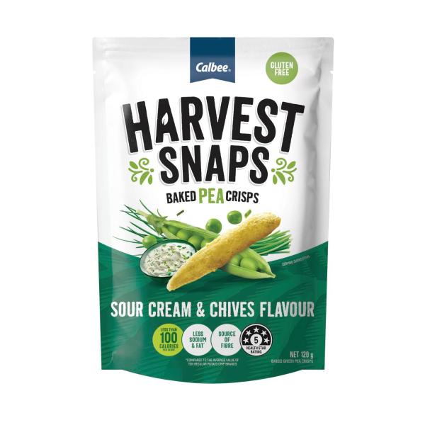 HARVEST SNAPS PEA SR CREAM AND CHIVES120G