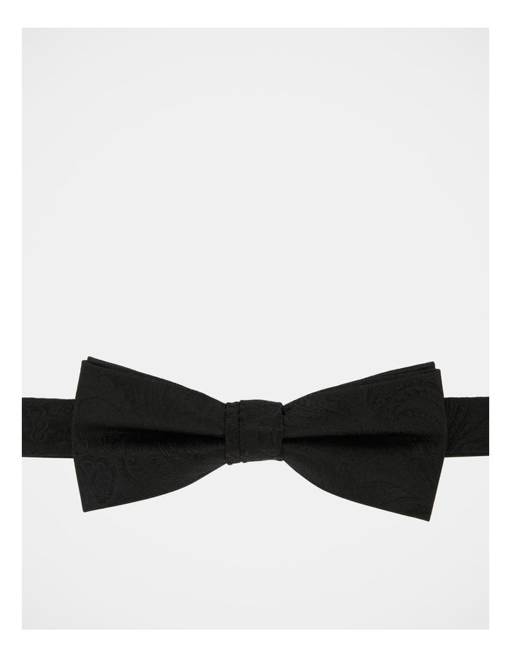 Paisley Bow Tie in Black
