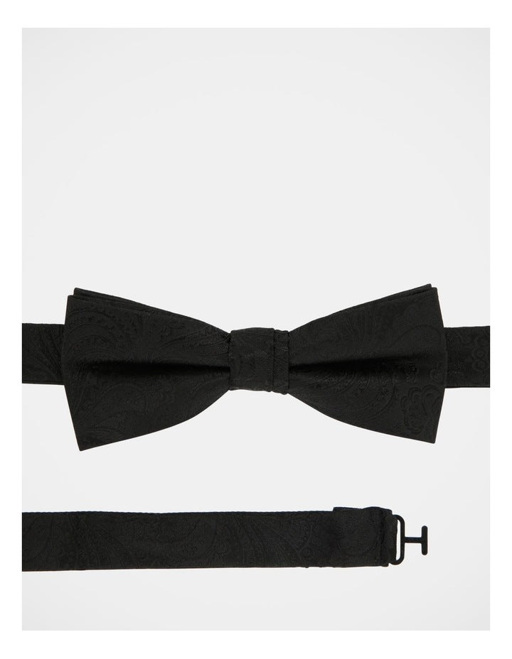 Paisley Bow Tie in Black
