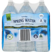 Woolworths Spring Water Bottles 1.5L x 6 pack