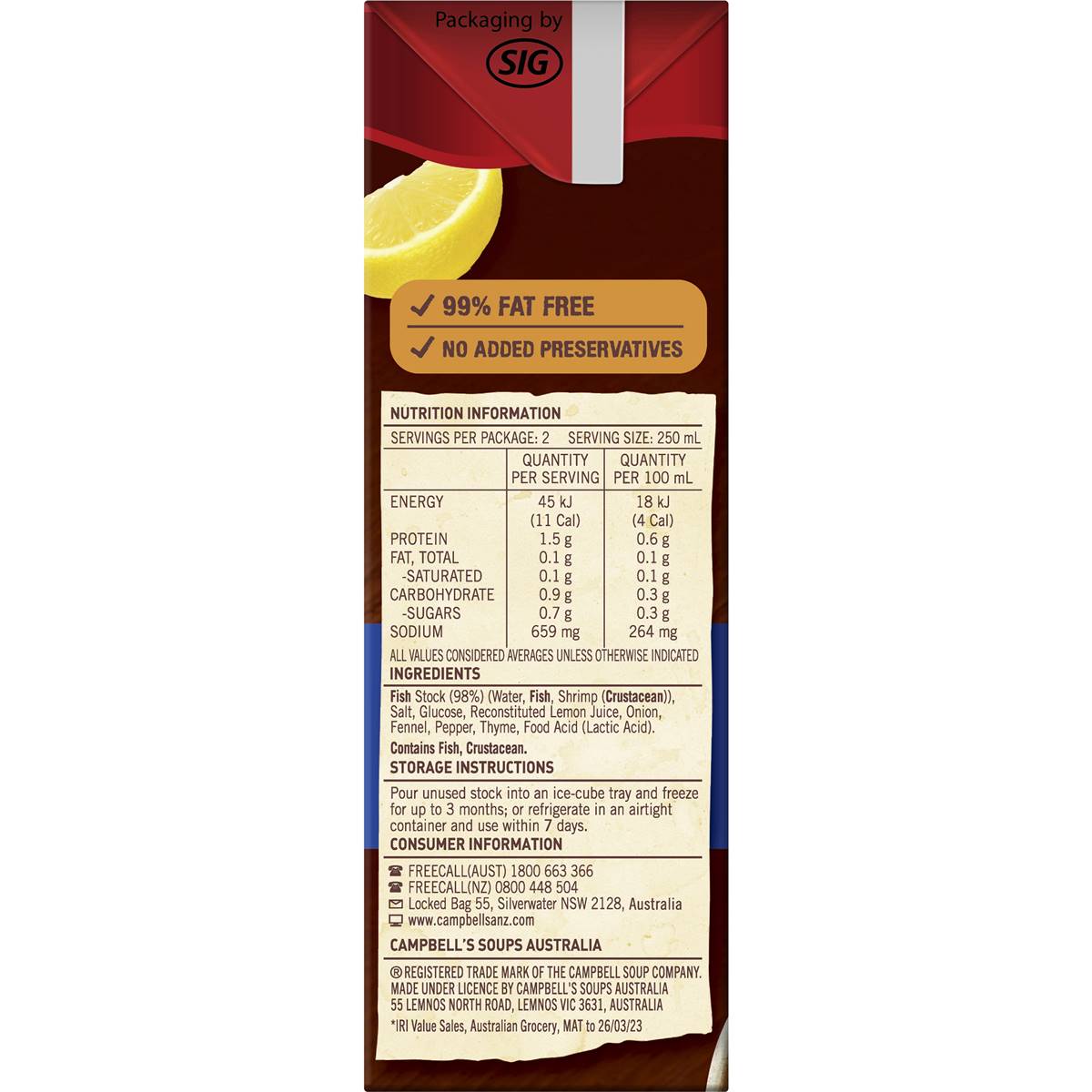 Campbell's Real Stock Fish Liquid Stock 500ml