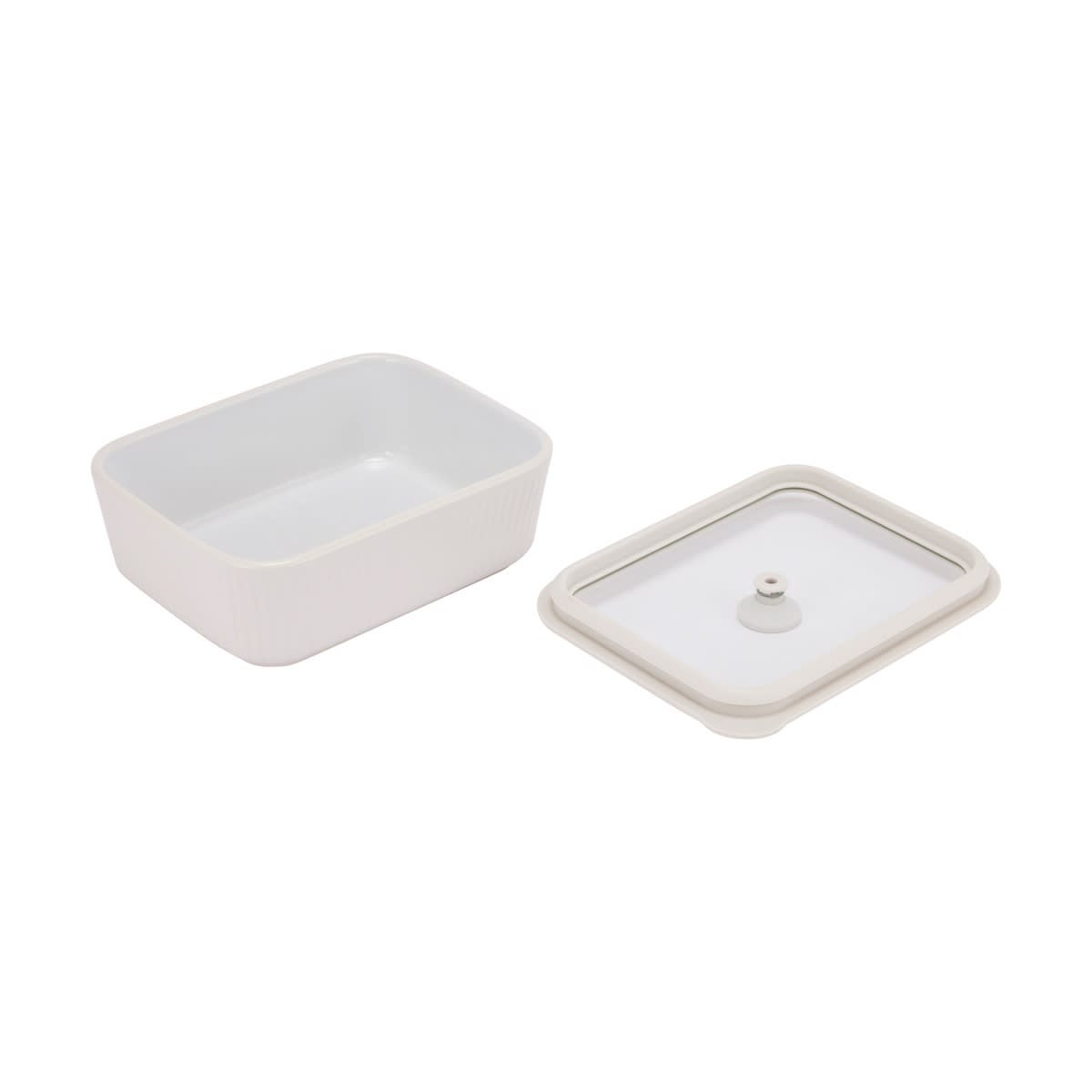 1.1L Porcelain Container with Glass Lid