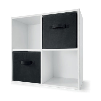 2 Pack Collapsible Storage Cubes - Black