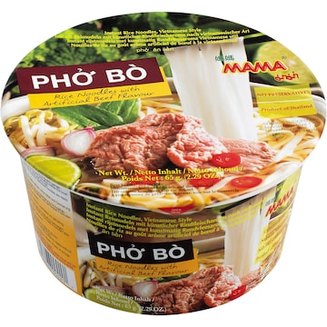 Mama Pho Bo Beef Rice Noodle Bowl 65g
