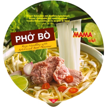 Mama Pho Bo Beef Rice Noodle Bowl 65g