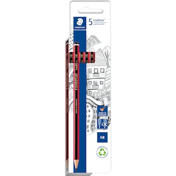 Staedtler Tradition Graphite Pencils Hb 5 pack