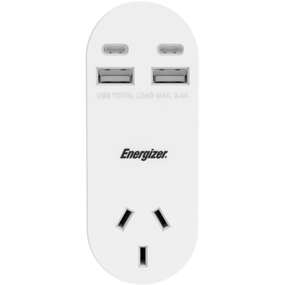 Energizer 1 Outlet Power Adapter with USB