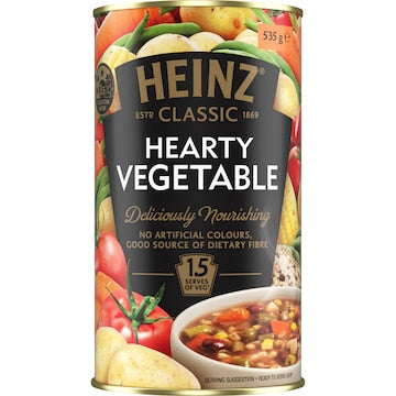 Heinz Classic Hearty Vegetable Soup Canned Ready Meals 535g