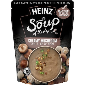 Heinz Soup Of The Day Creamy Mushroom With Thyme Pouch 430g