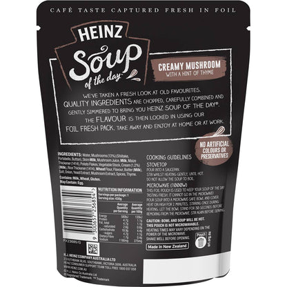 Heinz Soup Of The Day Creamy Mushroom With Thyme Soup Pouch 430g