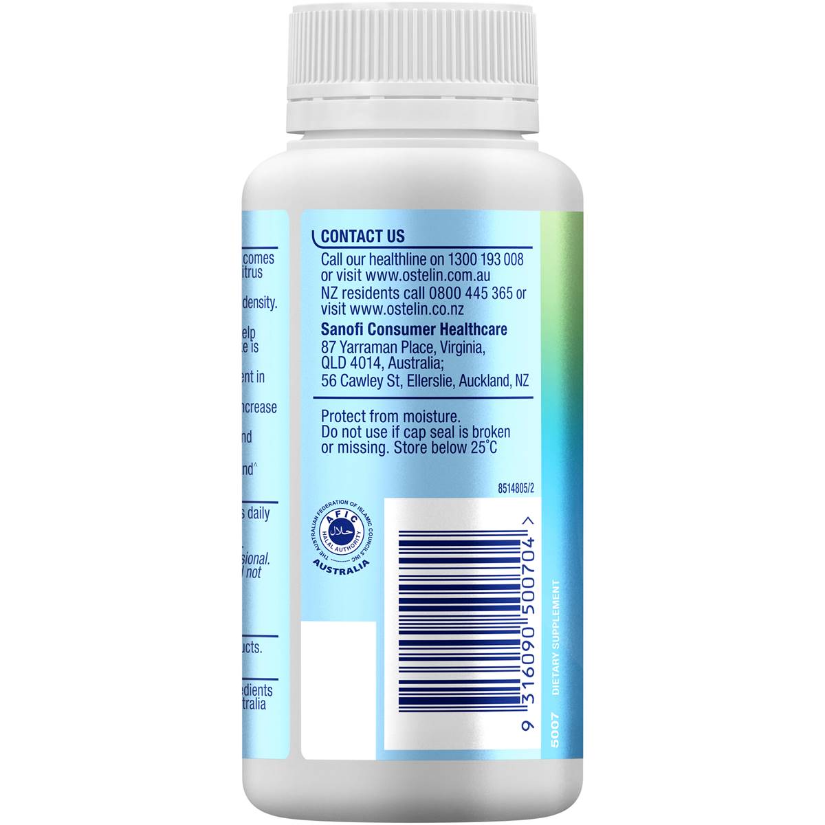 Ostelin Calcium & Vitamin d Chewable d3 Tablets Bones + Immunity 60 Pack