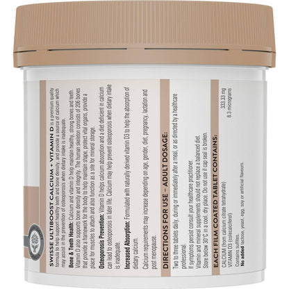 Swisse Ultiboost Calcium + Vitamin D Tablets 150 pack