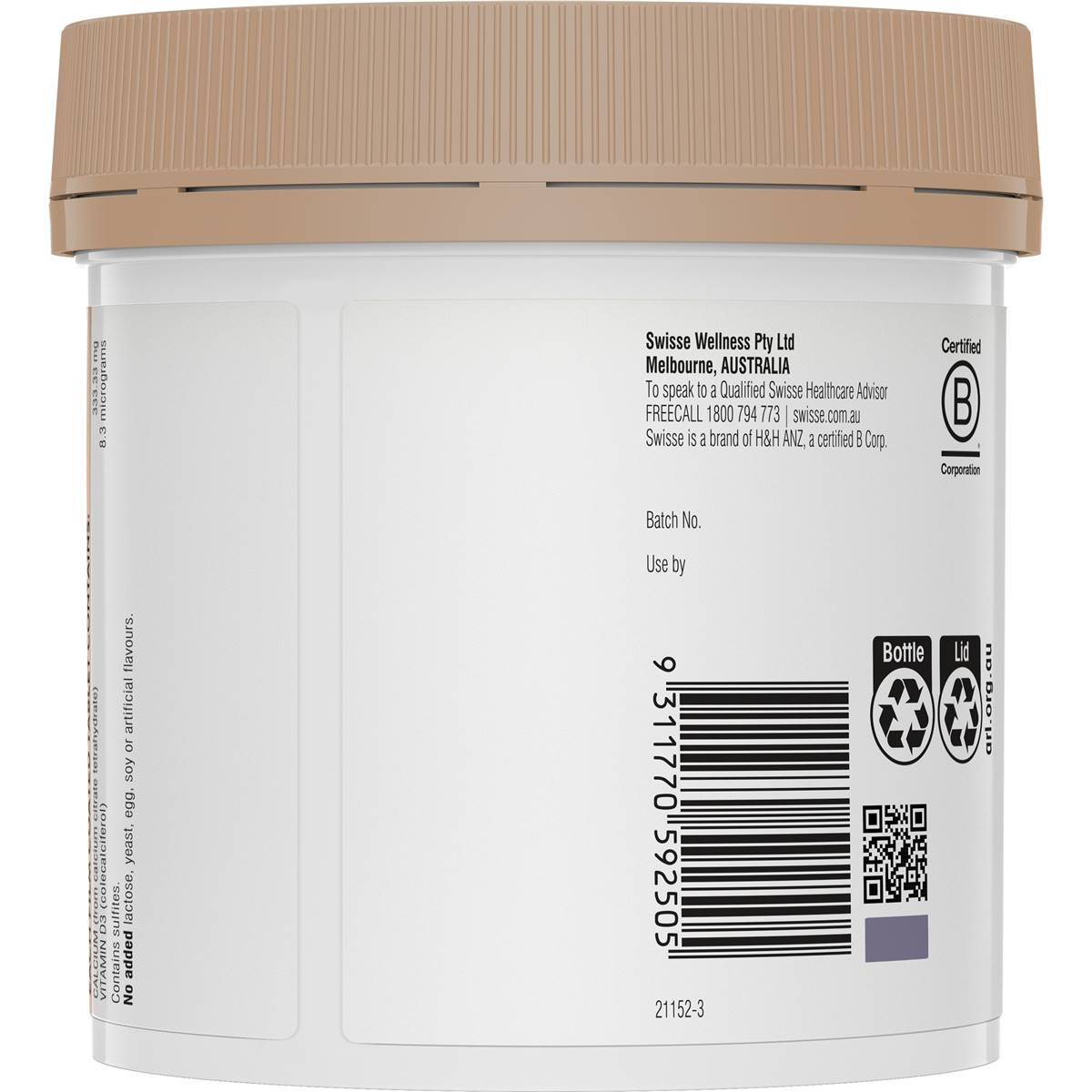 Swisse Ultiboost Calcium + Vitamin D Tablets 150 pack