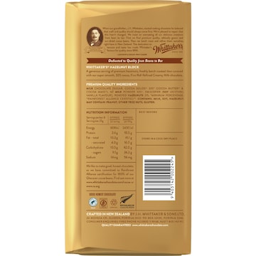Whittaker's Block Hazelnut 200g