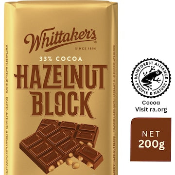Whittaker's Block Hazelnut 200g