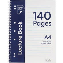 Paperclick A4 Spiral Lecture Book 140 Pages each