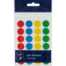 Paperclick Dot Stickers 4 Colours 120 pack