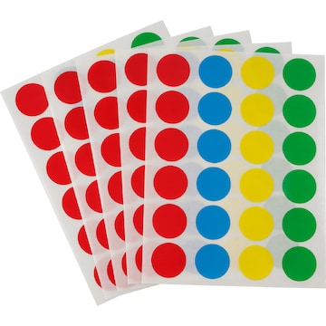 Paperclick Dot Stickers 4 Colours 120 pack