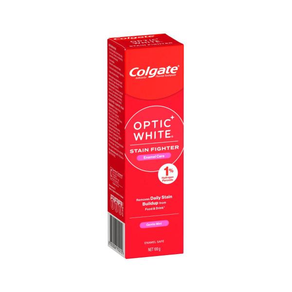 Optic White Stain Fighter Enamel Care Teeth Whitening Toothpaste 1% Hydrogen Peroxide