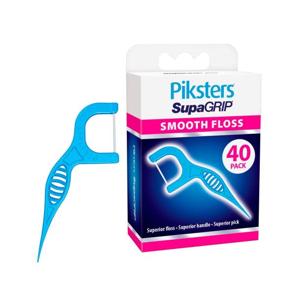 PIKSTERS SUPAGRIP SMOOTH FLOSS PICKS 40 PACK