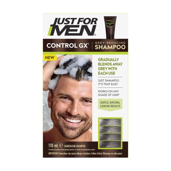 JUST FOR MEN CONTROL GX GREY REDUCING SHAMPOO 118ML